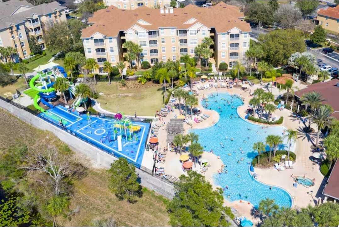 an aerial view of a city