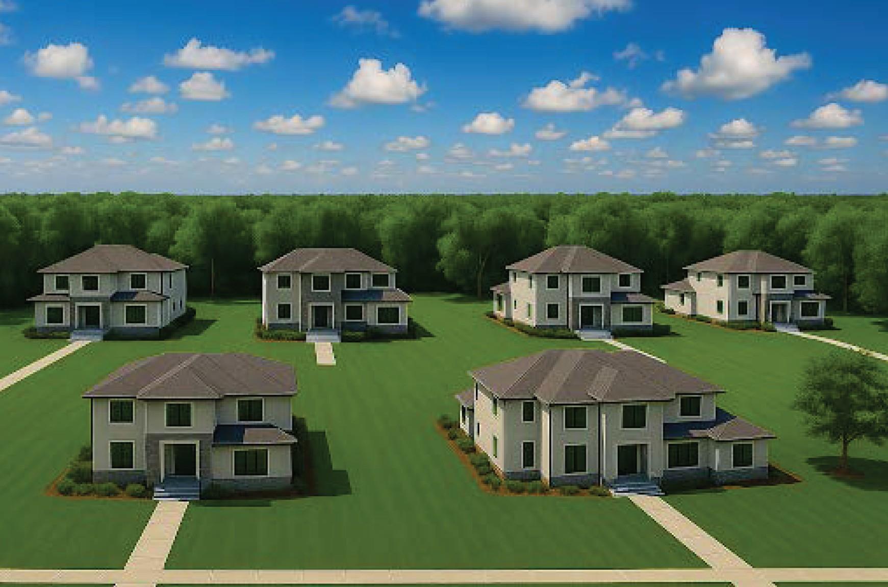 View of subject property featuring a forest