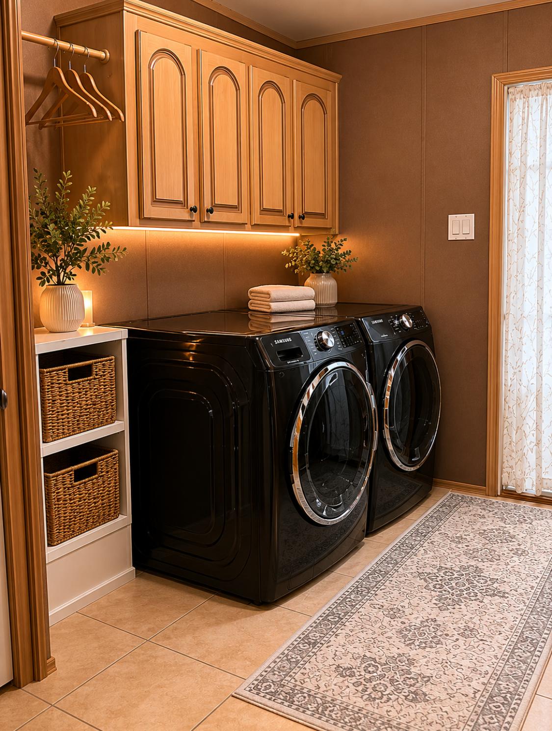 438 Kellar Road Smithville, TX 78957 - Photo 22 of 30 Ample storage and modern appliances define this well-appointed laundry space.