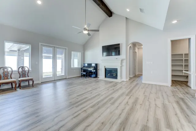 a view of livingroom with furniture and fireplace