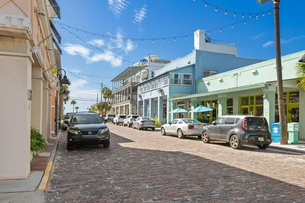 a cars parked in front of building