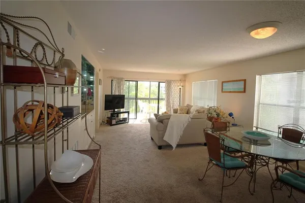 a view of a lake from a window