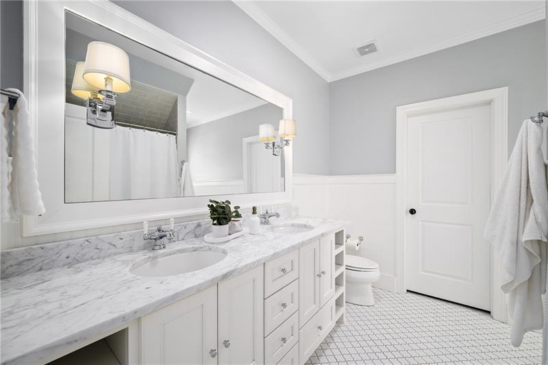 13980 Haystack Lane Milton, GA 30004 - Photo 42 of 83 a bathroom with a double vanity sink and a mirror
