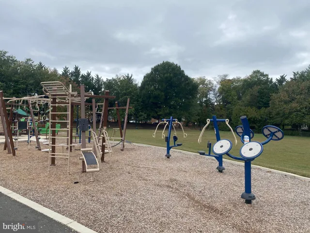 a view of outdoor space with trampoline