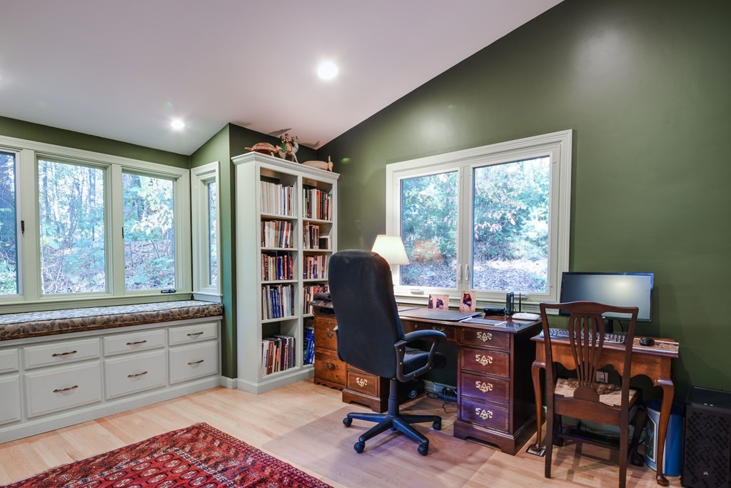 50 Old Orchard Road Sherborn, MA 01770 - Photo 16 of 26 a view of a workspace with furniture and a window