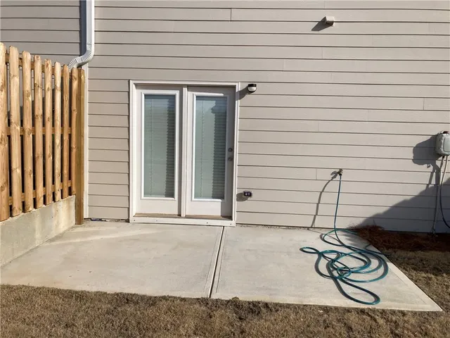 a view of a house with a patio