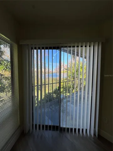 a view of wooden balcony