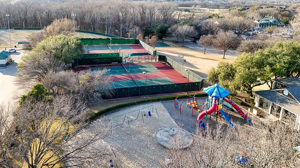 913 Cross Plains Drive Allen, TX 75013 - Photo 40 of 40 an aerial view of a house with swimming pool and outdoor seating