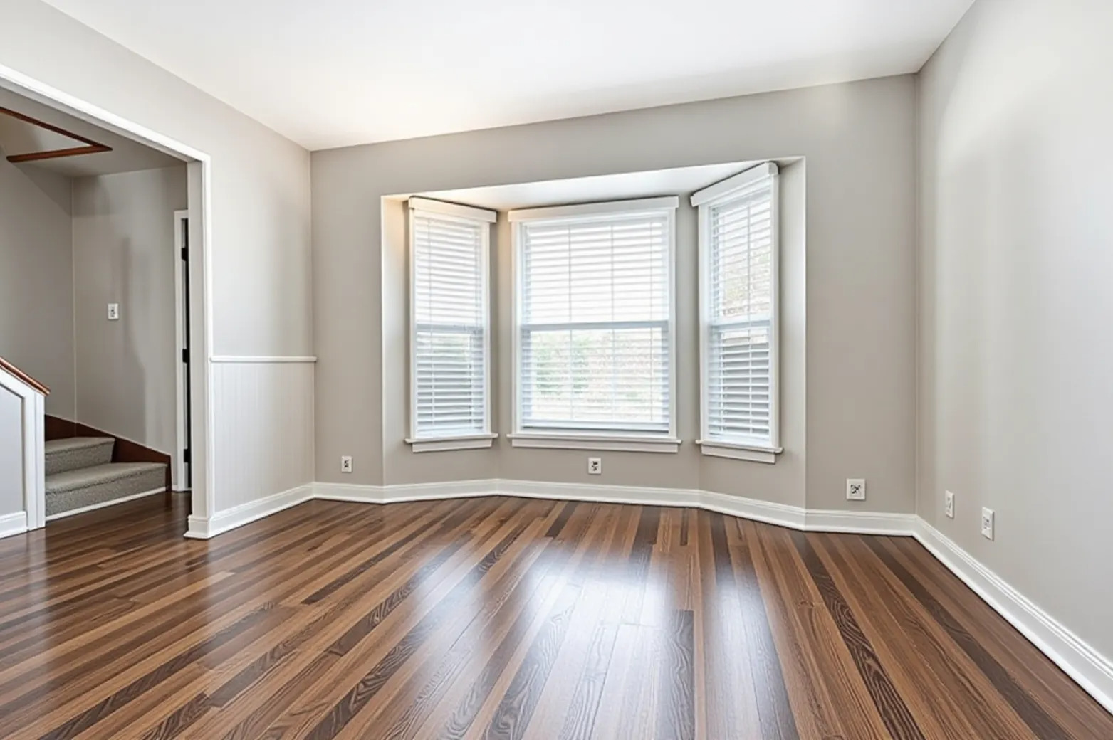 2615 Prairieview Lane Aurora, IL 60502 - Photo 5 of 24 a view of an empty room with wooden floor and a window