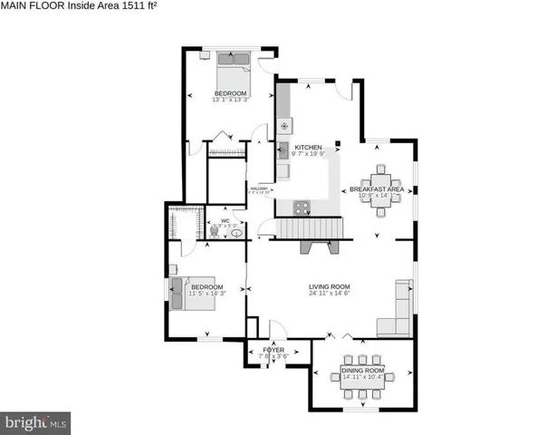 a picture of a floor plan