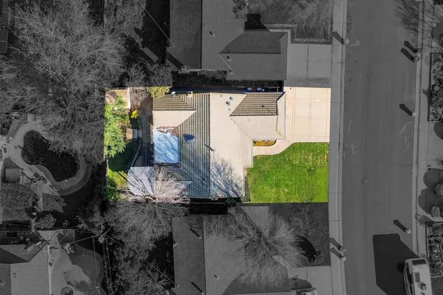 a bird view of a house