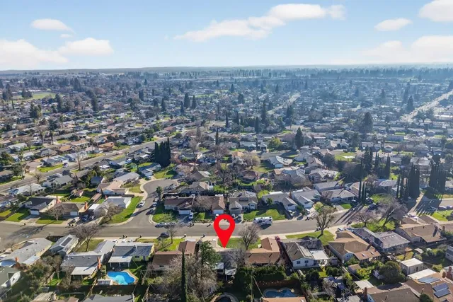 an aerial view of city