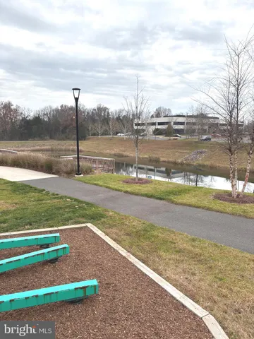 a view of a lake with a big yard