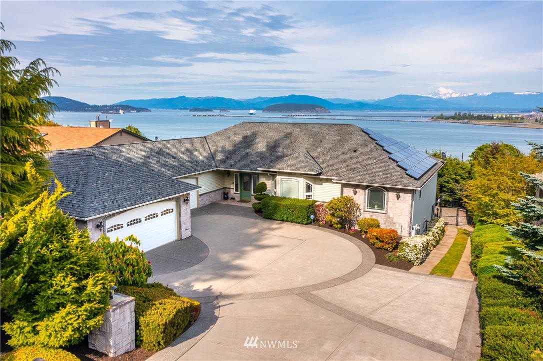 4203 Mitchell Drive Anacortes, WA 98221 - Photo 3 of 38 an aerial view of a house with a ocean view