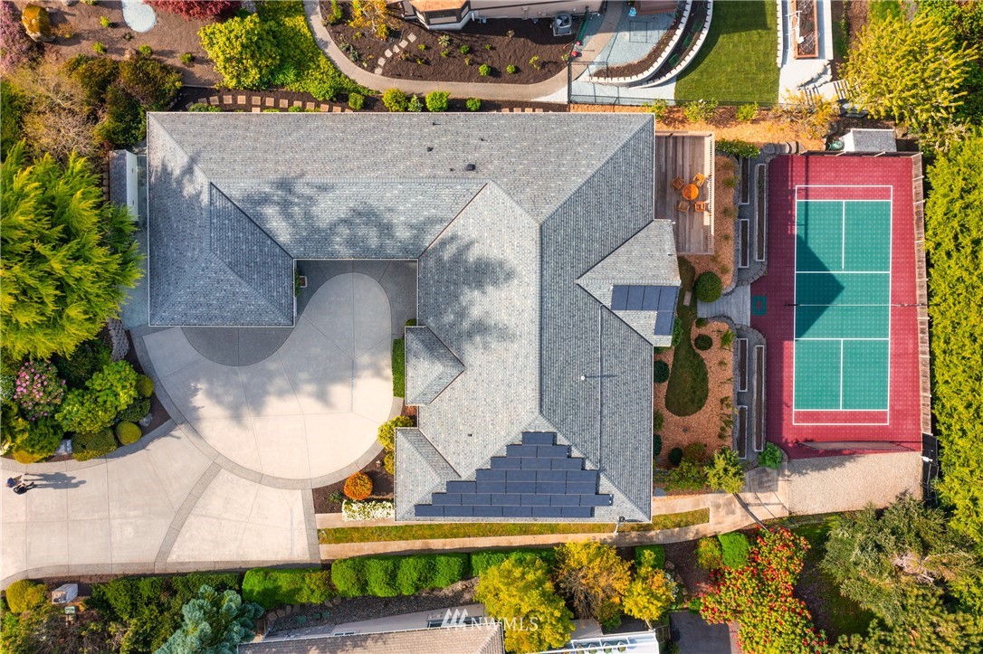 4203 Mitchell Drive Anacortes, WA 98221 - Photo 38 of 38 an aerial view of a house with a swimming pool