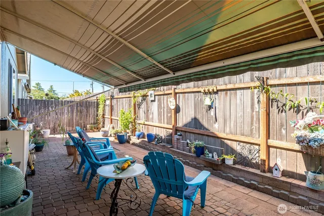 a outdoor space with chairs