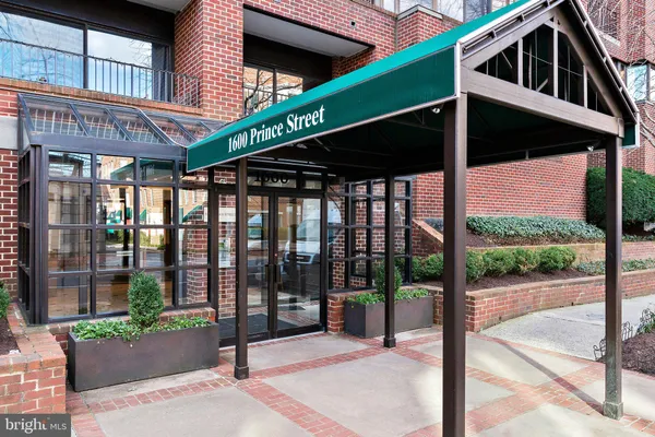 a view of a building with a front door