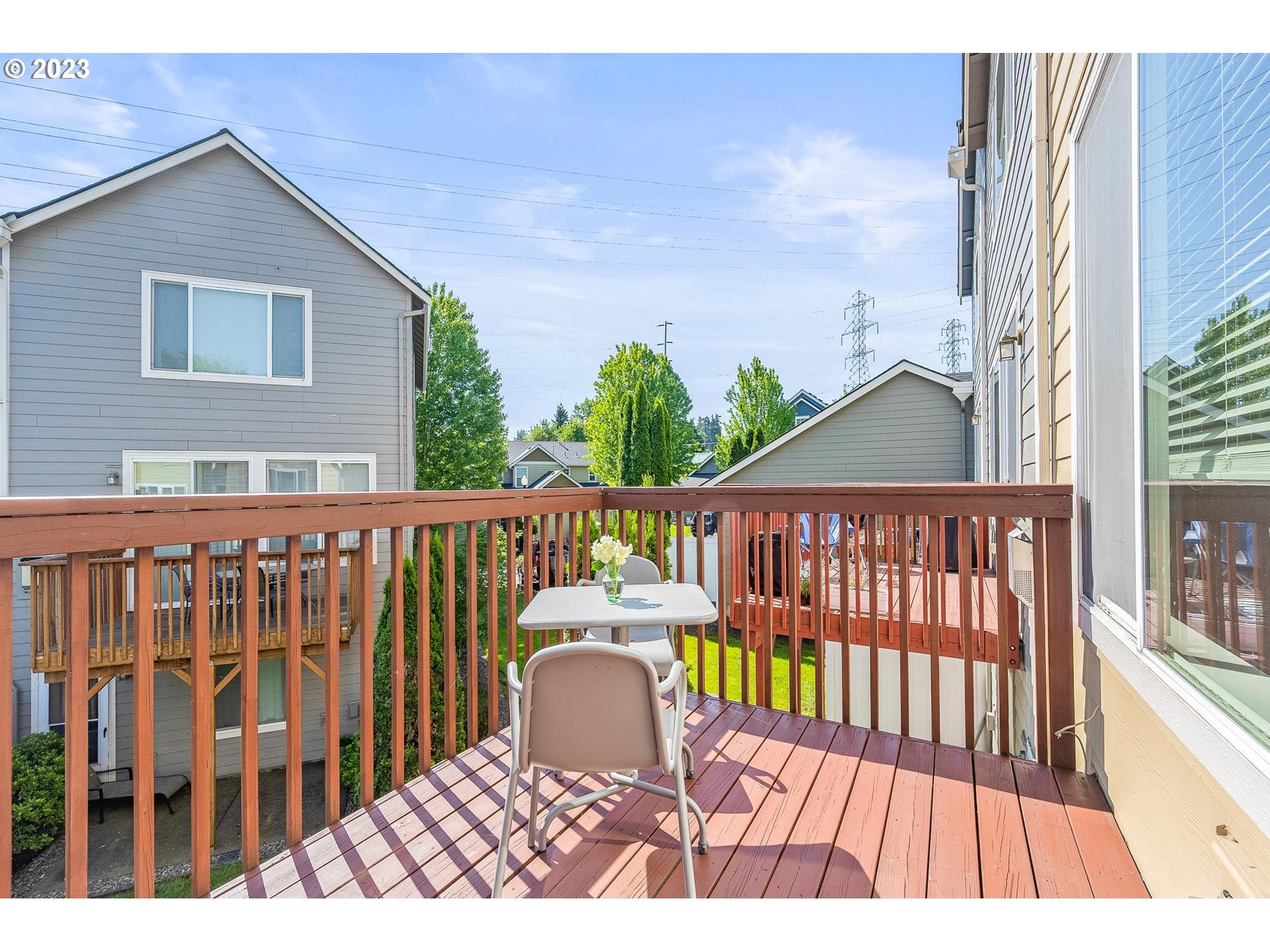 2830 Northeast Blossom Hill Road Fairview, OR 97024 - Photo 10 of 34 a view of balcony with wooden floor