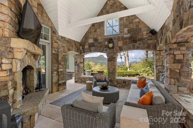 a living room filled with furniture
