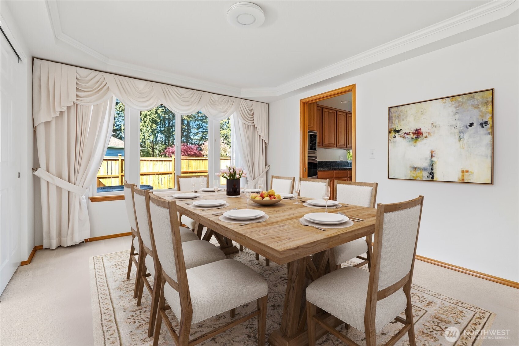 9536 Marlbrook Loop Southeast Olympia, WA 98513 - Photo 19 of 40 a view of a dining room with furniture window and outside view
