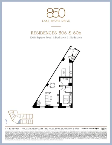 $450,000 | 850 North Lake Shore Drive, Unit 606, Chicago, IL 60611