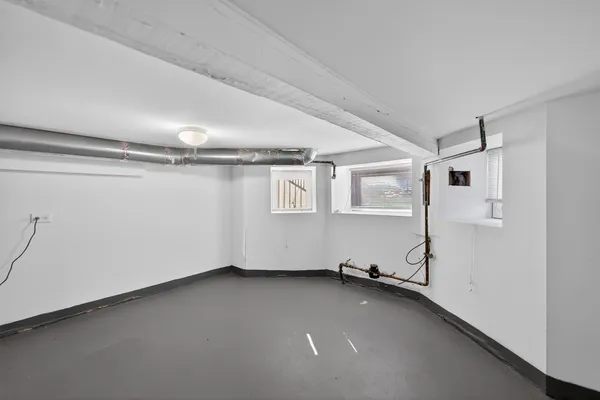 a view of a garage