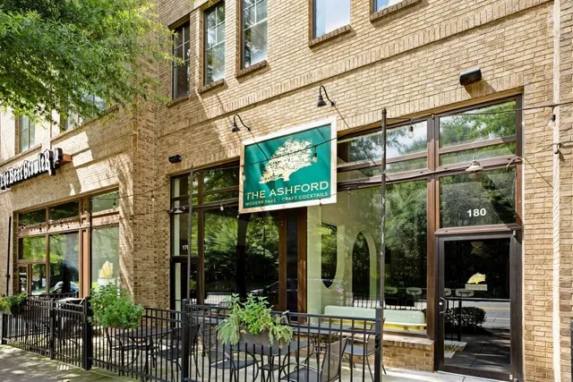 a view of a building with a porch