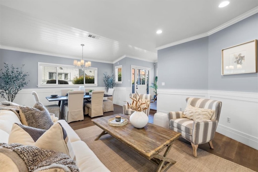 1416 11th Street Manhattan Beach, CA 90266 - Photo 9 of 28 a living room with furniture and wooden floor