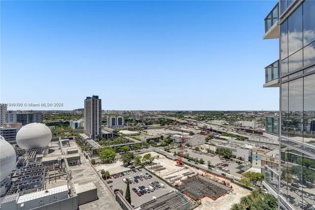 an aerial view of a city