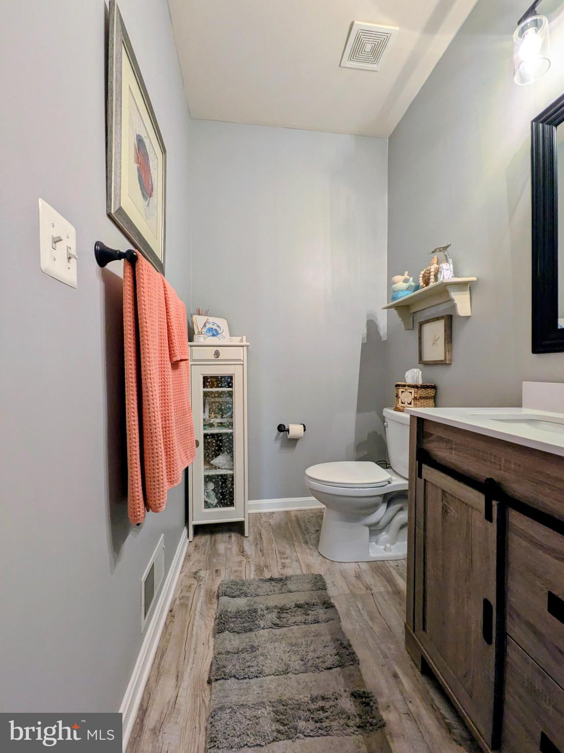 112 Chessie Court Chester, MD 21619 - Photo 20 of 37 a bathroom with a toilet sink and mirror