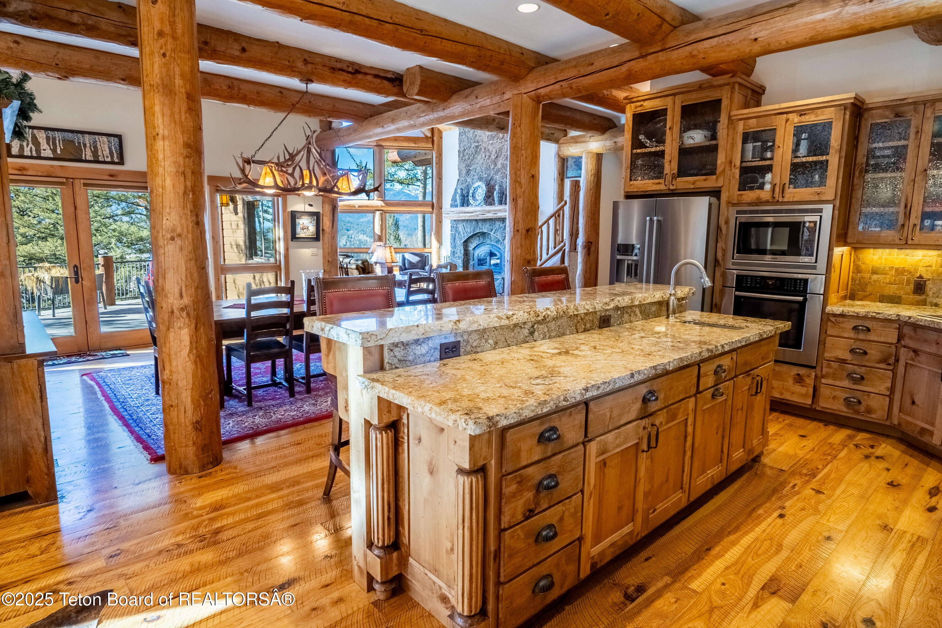 1558 Trail Ridge Road Alpine, WY 83128 - Photo 19 of 49 Kitchen to Dining Room