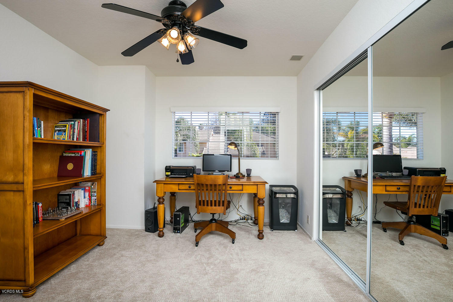 539 Galloping Hill Road Simi Valley, CA 93065 - Photo 21 of 30 a view of a workspace with furniture and a window