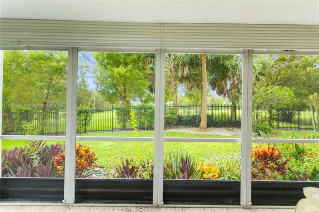 a view of a room and a window