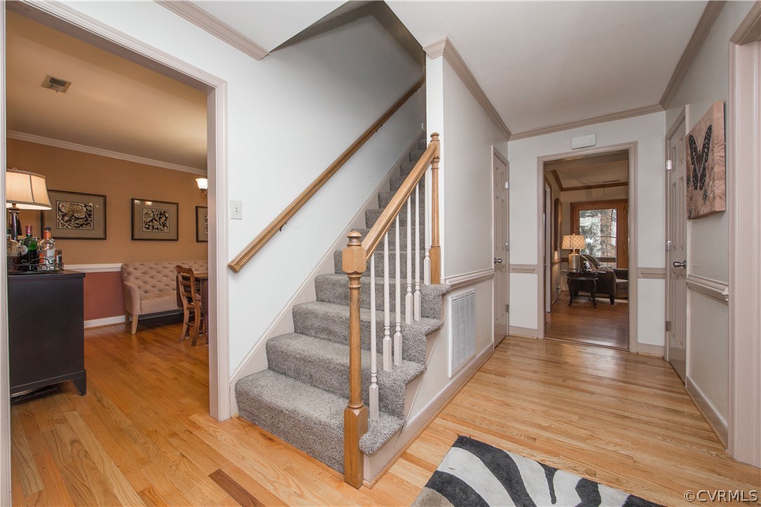 4907 Cedar Cliff Road Chester, VA 23831 - Photo 9 of 36 a view of entryway and hall with wooden floor
