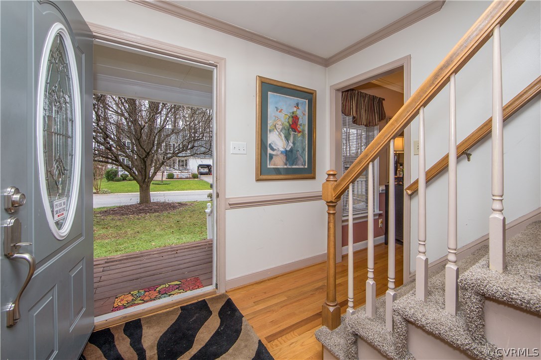 4907 Cedar Cliff Road Chester, VA 23831 - Photo 10 of 36 a view of entryway and hall with wooden floor