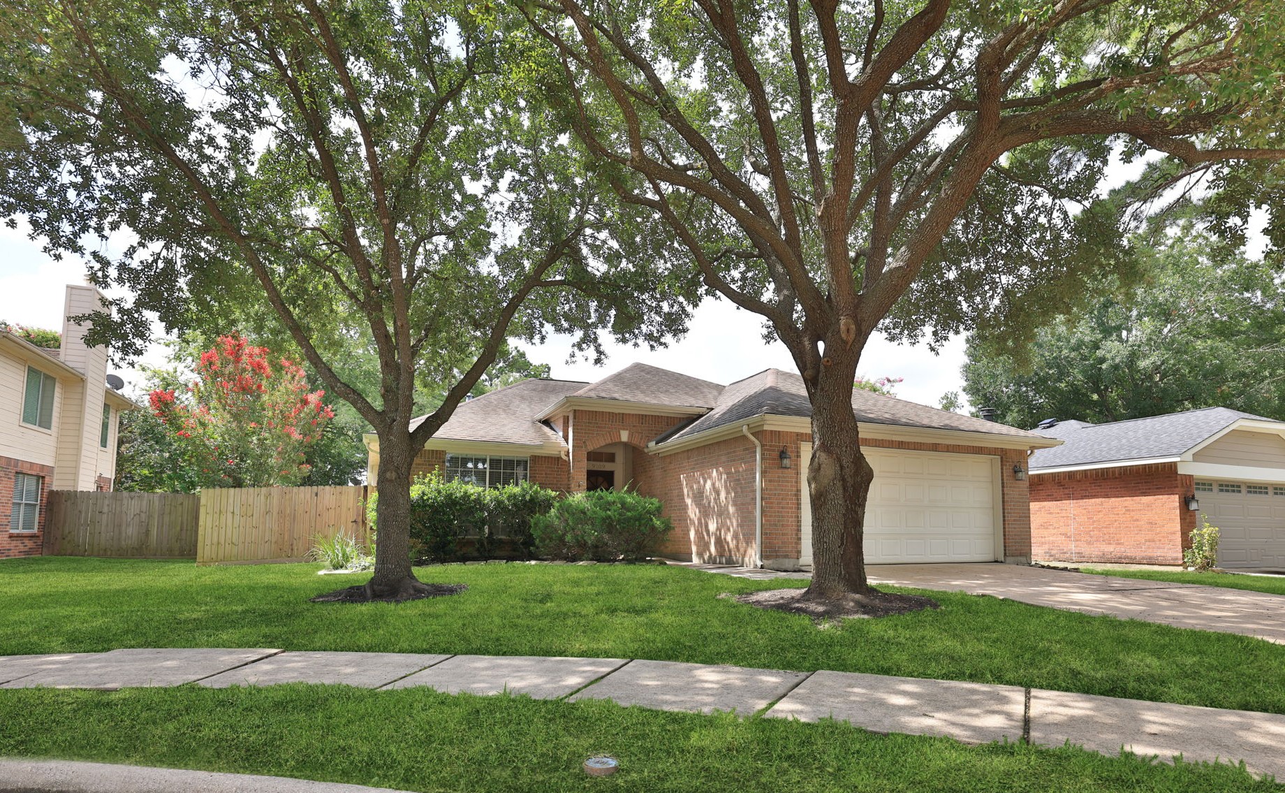 9109 Benwick Street Spring, TX 77379 - Photo 1 of 33 Beautiful single story 3/2/2 Great quite Cul-de-sac Location! Nicely Tree lined lot.