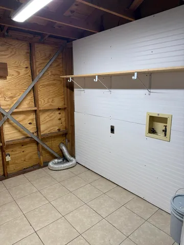 a view of a room with storage
