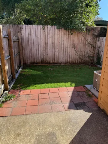 a backyard of a house