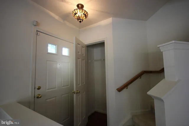 a view of a hallway with a elevator