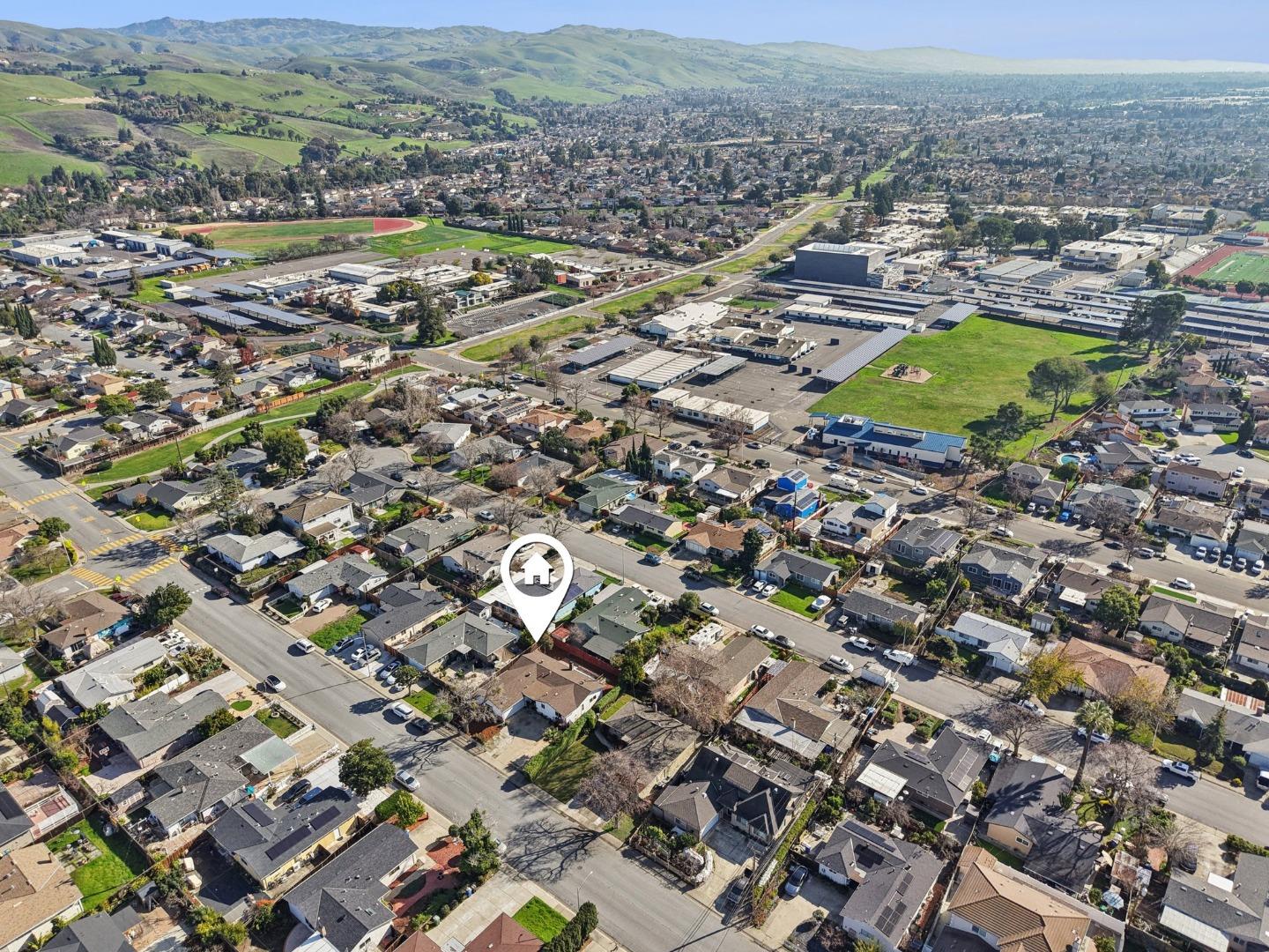 320 Coelho Street Milpitas, CA 95035 - Photo 26 of 34 an aerial view of residential houses with outdoor space