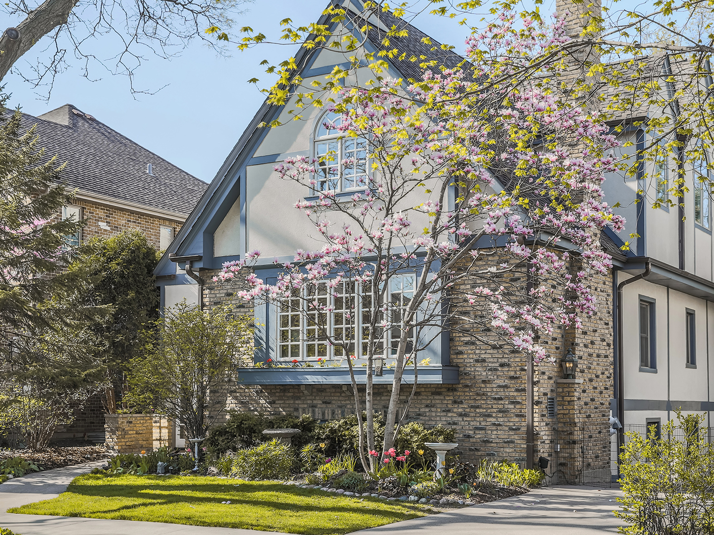 a front view of a building