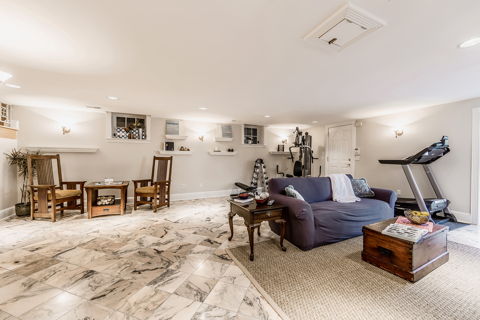 212 Stanley Avenue Park Ridge, IL 60068 - Photo 25 of 33 a living room with furniture and a dining table with wooden floor