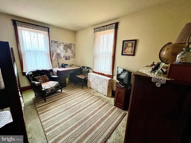 a view of yard with seating space