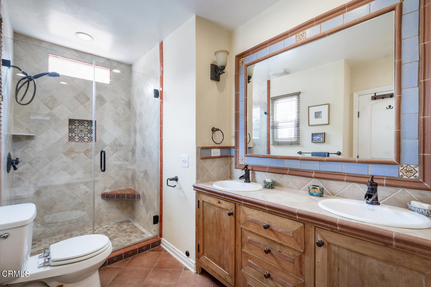 1419 Alpha Avenue Pasadena, CA 91104 - Photo 22 of 40 a bathroom with a double vanity sink toilet mirror and shower