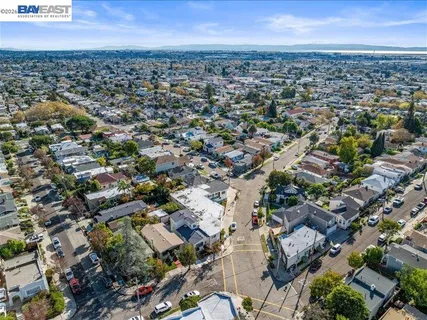 an aerial view of a city