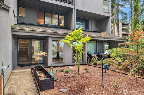 a house view with a outdoor space