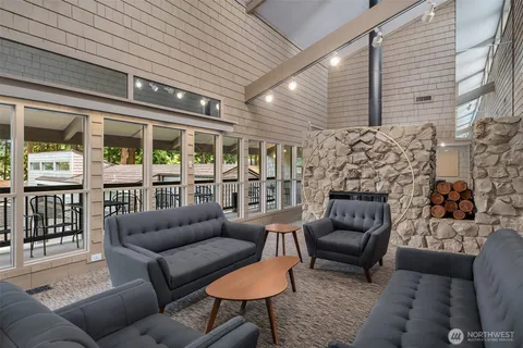 a balcony with furniture and outdoor view
