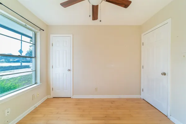 an empty room with a window