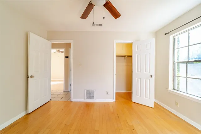 a view of an empty room and window