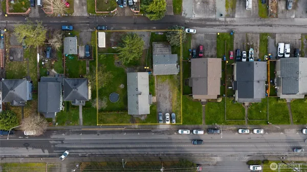 front view of a house with a street